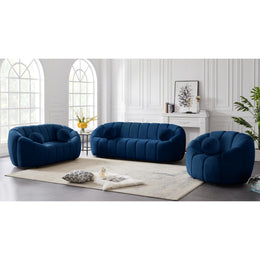 Meridian Elijah Navy Velvet Chair