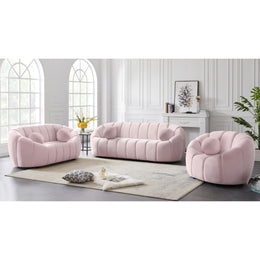 Meridian Elijah Pink Velvet Chair