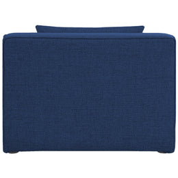 Meridian Cube Navy Durable Linen Textured Armless Chair