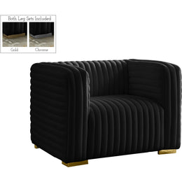 Meridian Ravish Black Velvet Chair