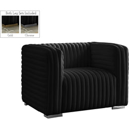 Meridian Ravish Black Velvet Chair