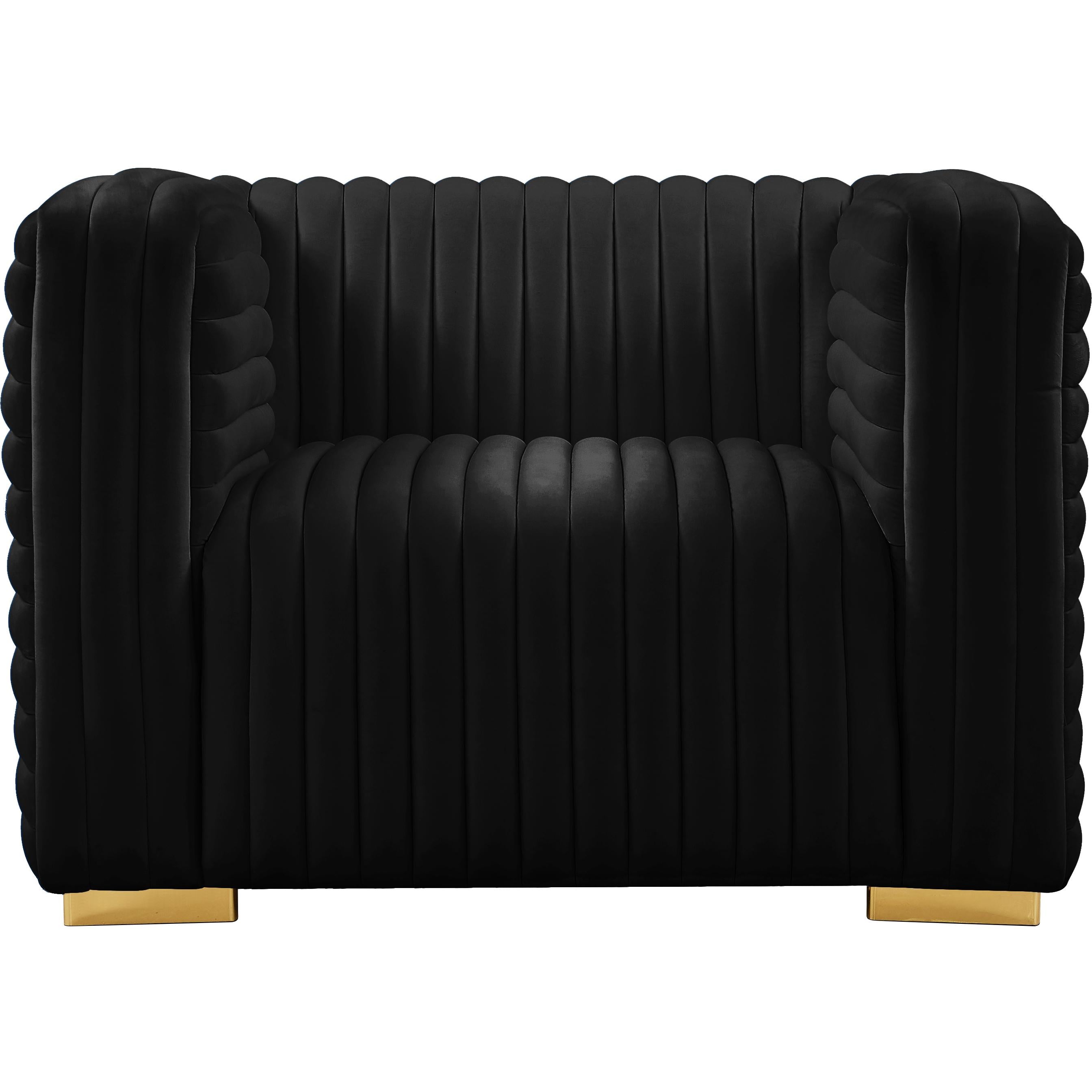 Meridian Ravish Black Velvet Chair