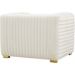 Meridian Ravish Cream Velvet Chair