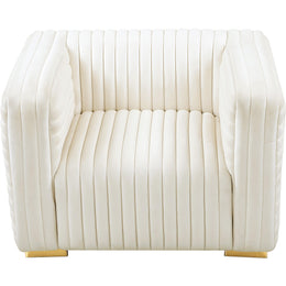 Meridian Ravish Cream Velvet Chair