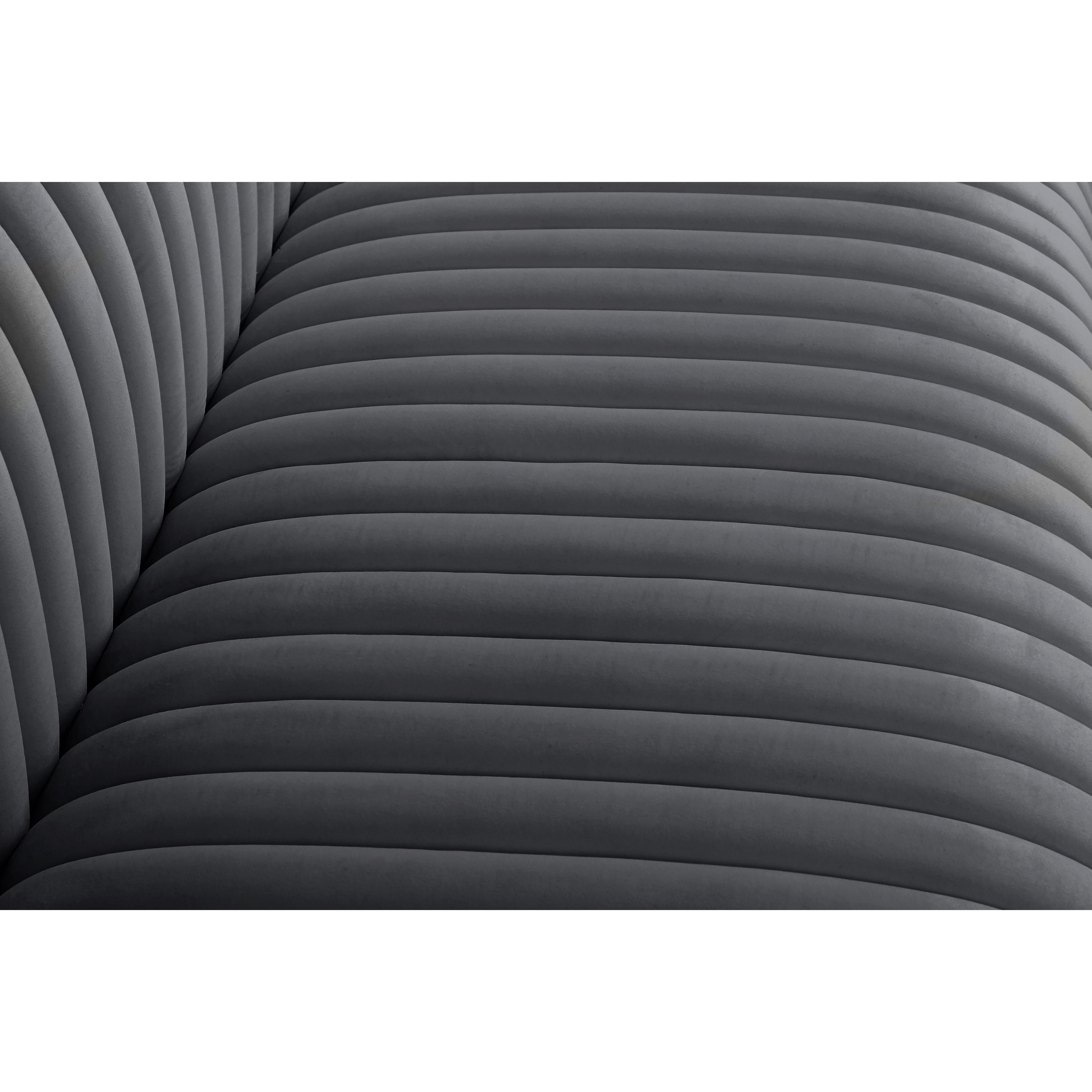 Meridian Ravish Grey Velvet Chair
