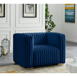 Meridian Ravish Navy Velvet Chair