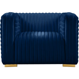 Meridian Ravish Navy Velvet Chair