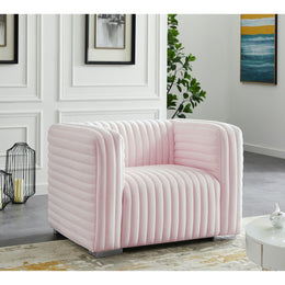Meridian Ravish Pink Velvet Chair
