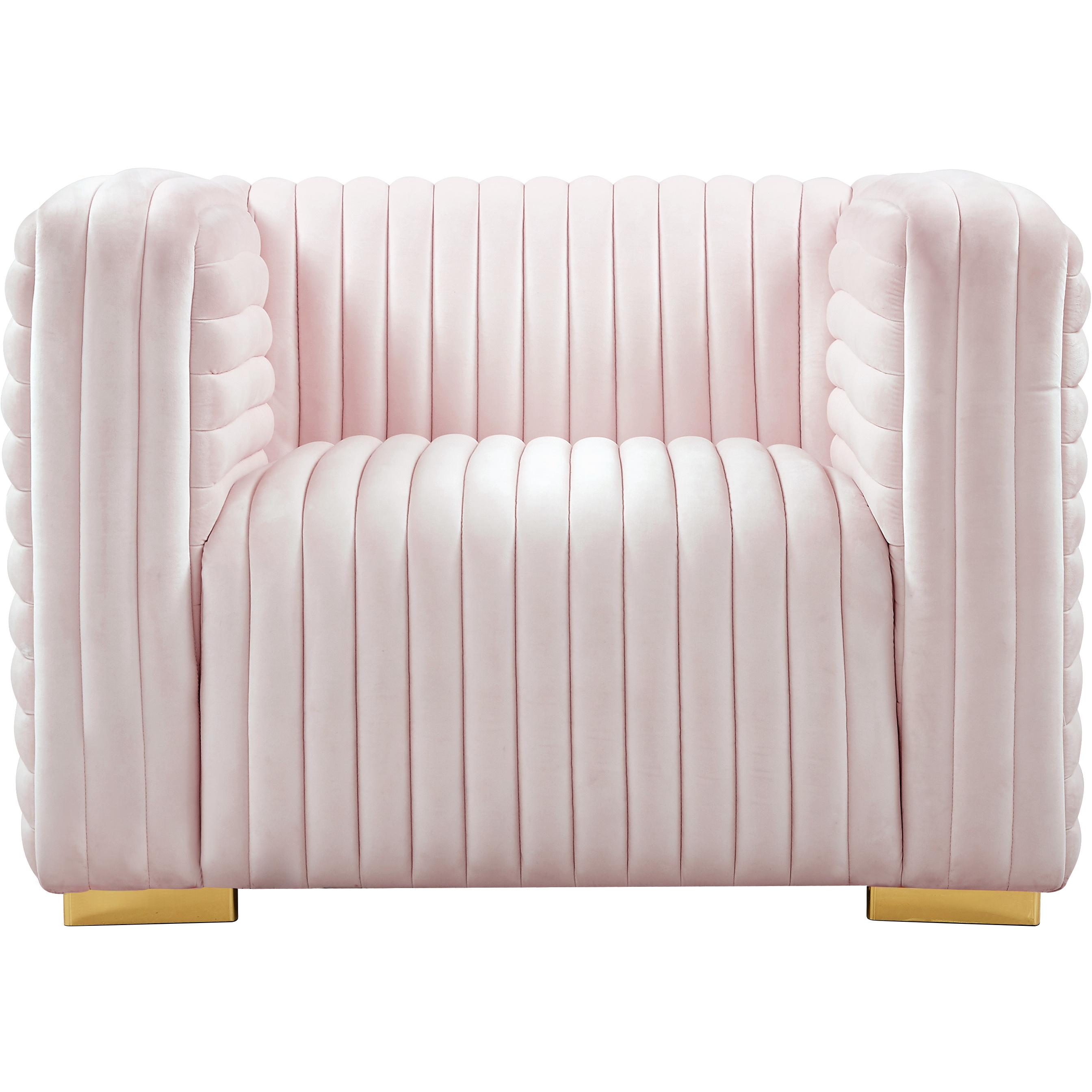 Meridian Ravish Pink Velvet Chair