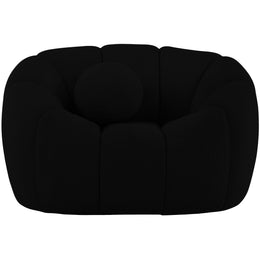 Meridian Elijah Black Boucle Fabric Chair