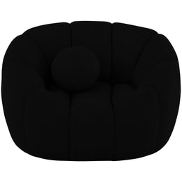 Meridian Elijah Black Boucle Fabric Chair
