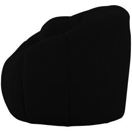 Meridian Elijah Black Boucle Fabric Chair