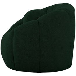 Meridian Elijah Green Boucle Fabric Chair