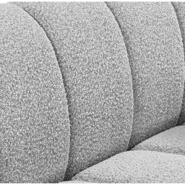 Meridian Elijah Grey Boucle Fabric Chair