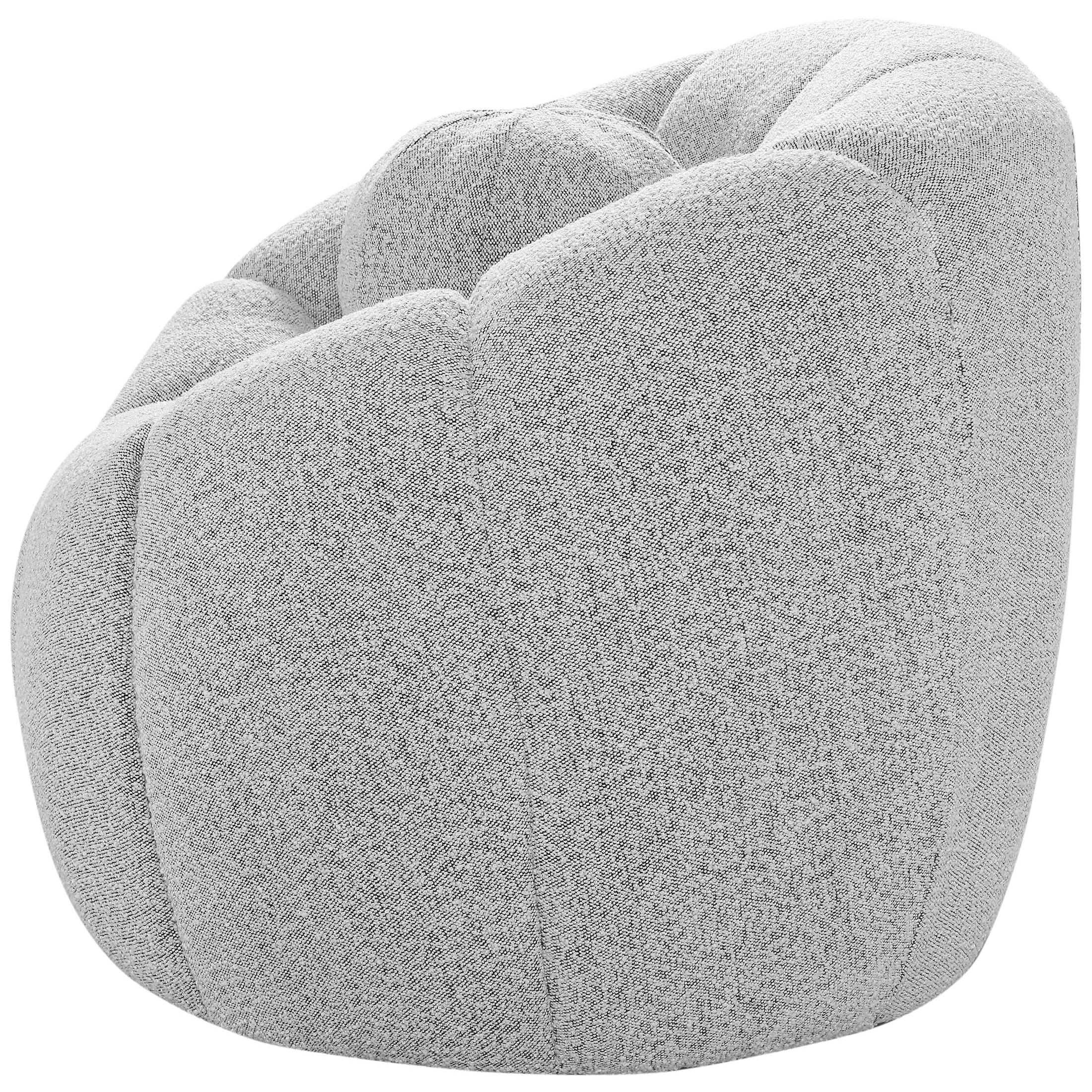 Meridian Elijah Grey Boucle Fabric Chair
