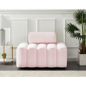 Meridian Melody Pink Velvet Chair