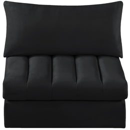 Meridian Jacob Black Velvet Armless