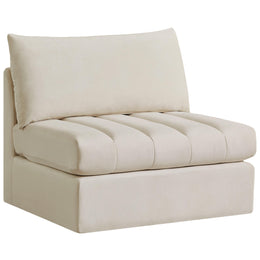 Meridian Jacob Cream Velvet Armless