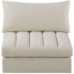Meridian Jacob Cream Velvet Armless