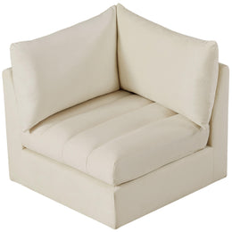 Meridian Jacob Cream Velvet Corner