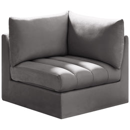 Meridian Jacob Grey Velvet Corner