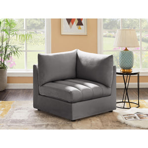 Meridian Jacob Grey Velvet Corner