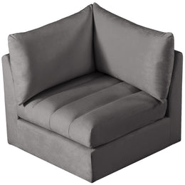 Meridian Jacob Grey Velvet Corner