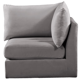 Meridian Jacob Grey Velvet Corner
