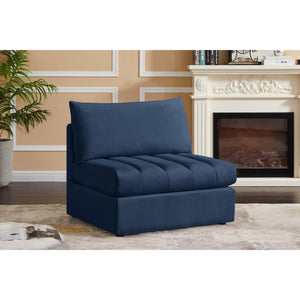 Meridian Jacob Navy Velvet Armless