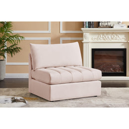 Meridian Jacob Pink Velvet Armless