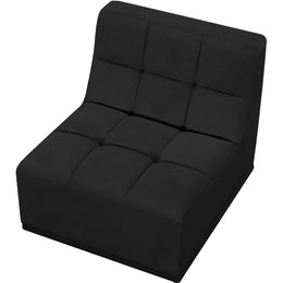 Meridian Relax Black Velvet Armless Chair