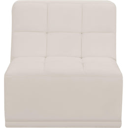 Meridian Relax Cream Velvet Armless Chair
