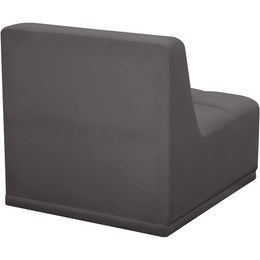Meridian Relax Grey Velvet Armless Chair