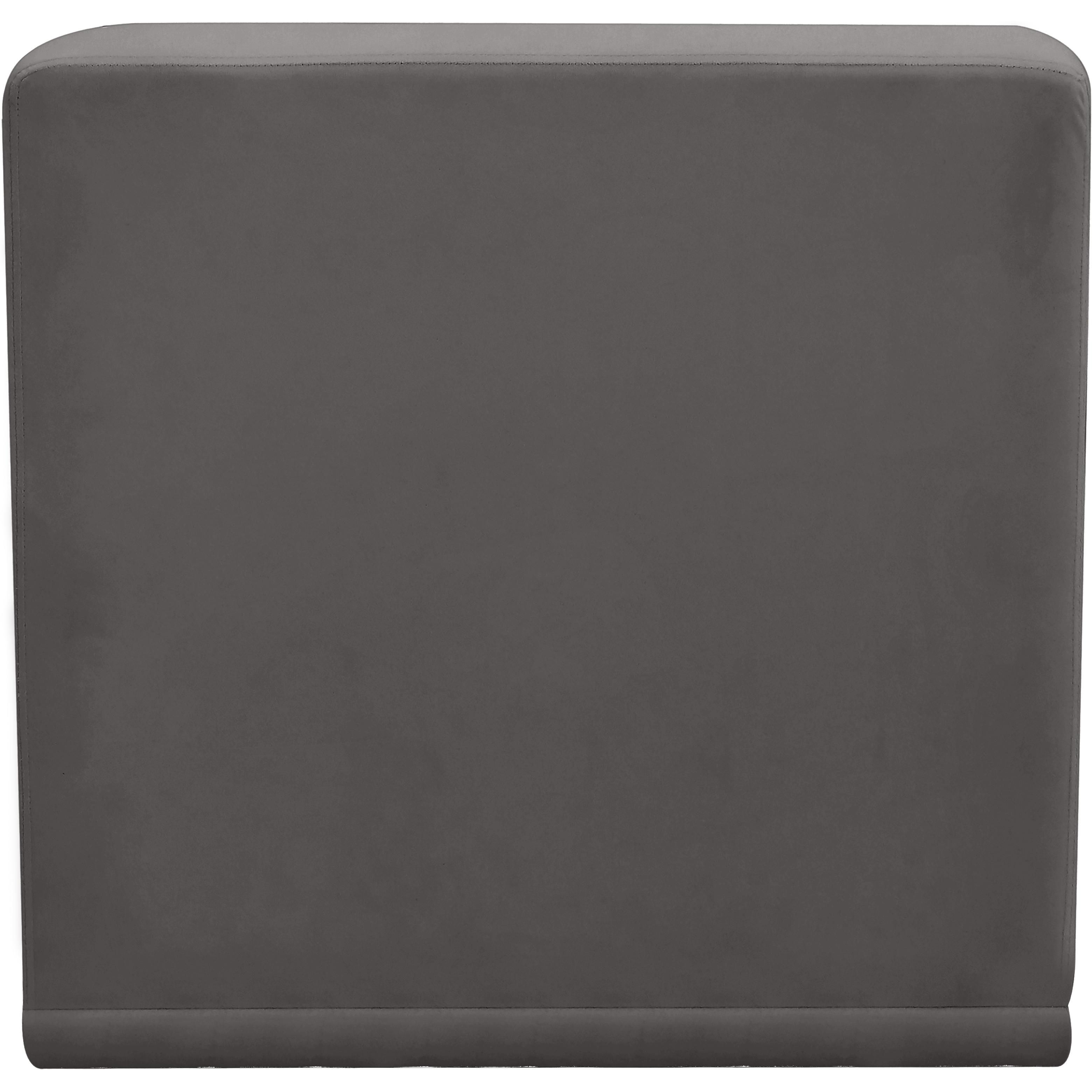 Meridian Relax Grey Velvet Armless Chair