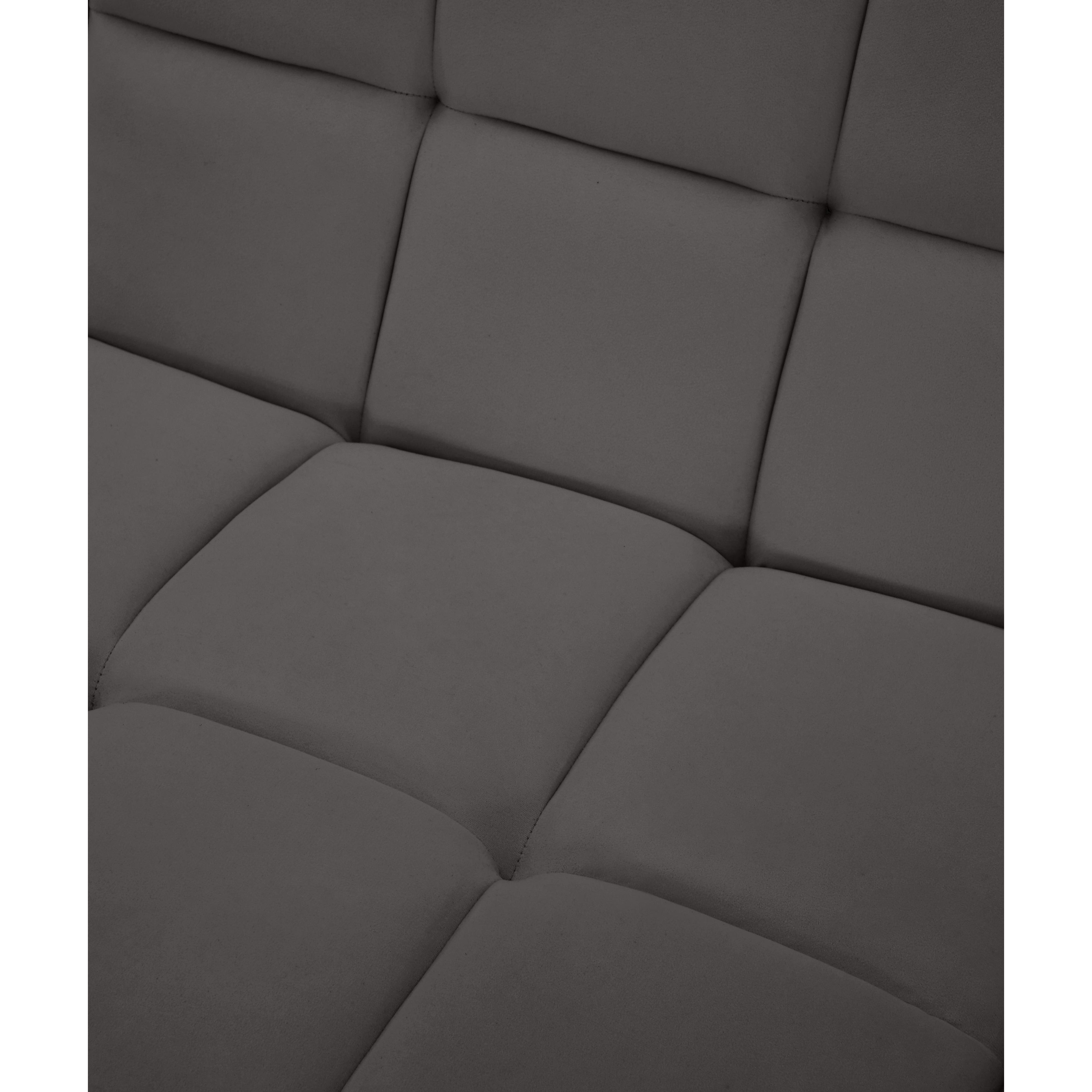 Meridian Relax Grey Velvet Armless Chair