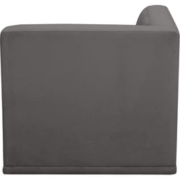 Meridian Relax Grey Velvet Corner Chair