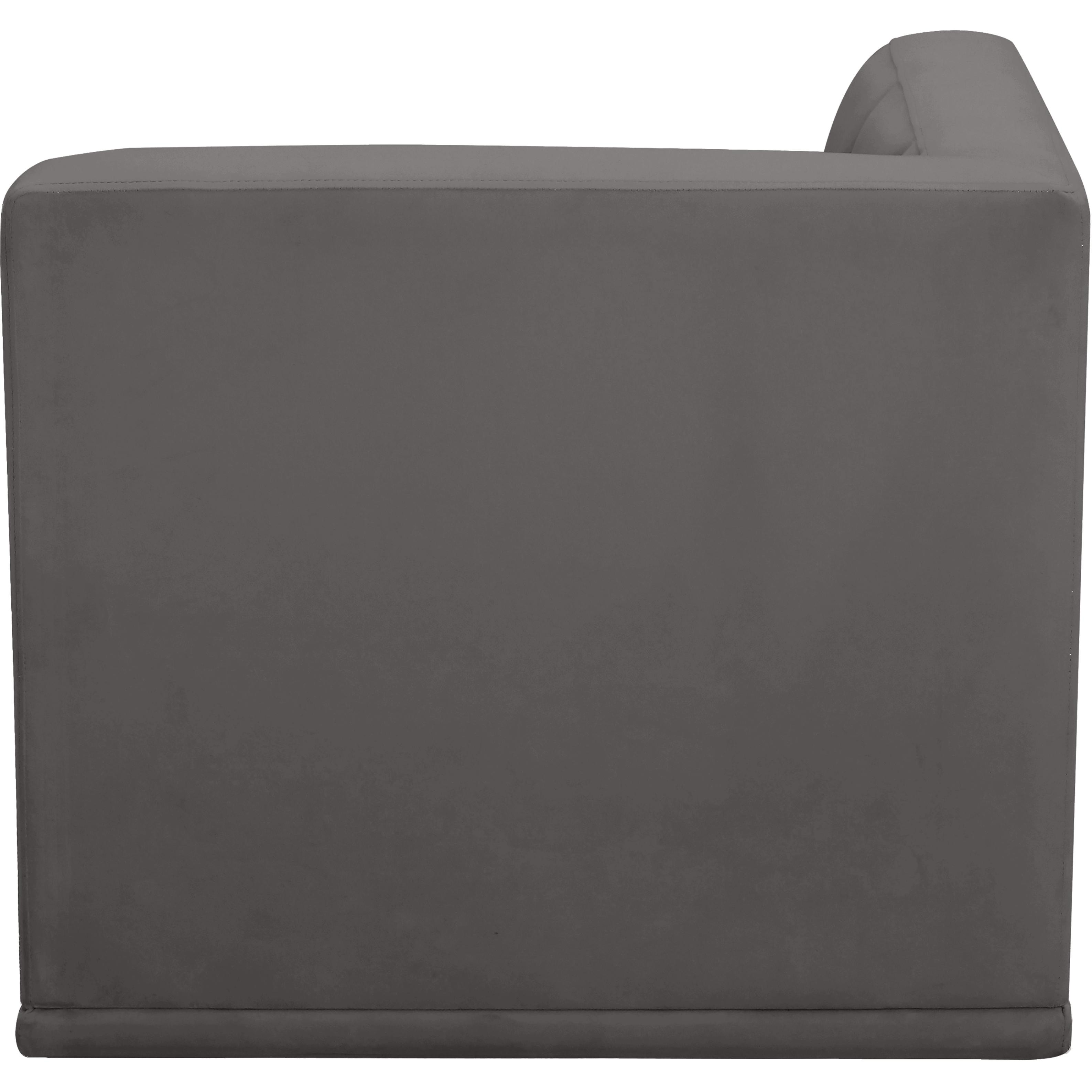 Meridian Relax Grey Velvet Corner Chair