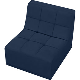 Meridian Relax Navy Velvet Armless Chair