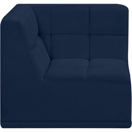 Meridian Relax Navy Velvet Corner Chair