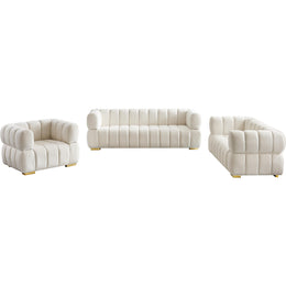 Meridian Gwen Cream Velvet Chair