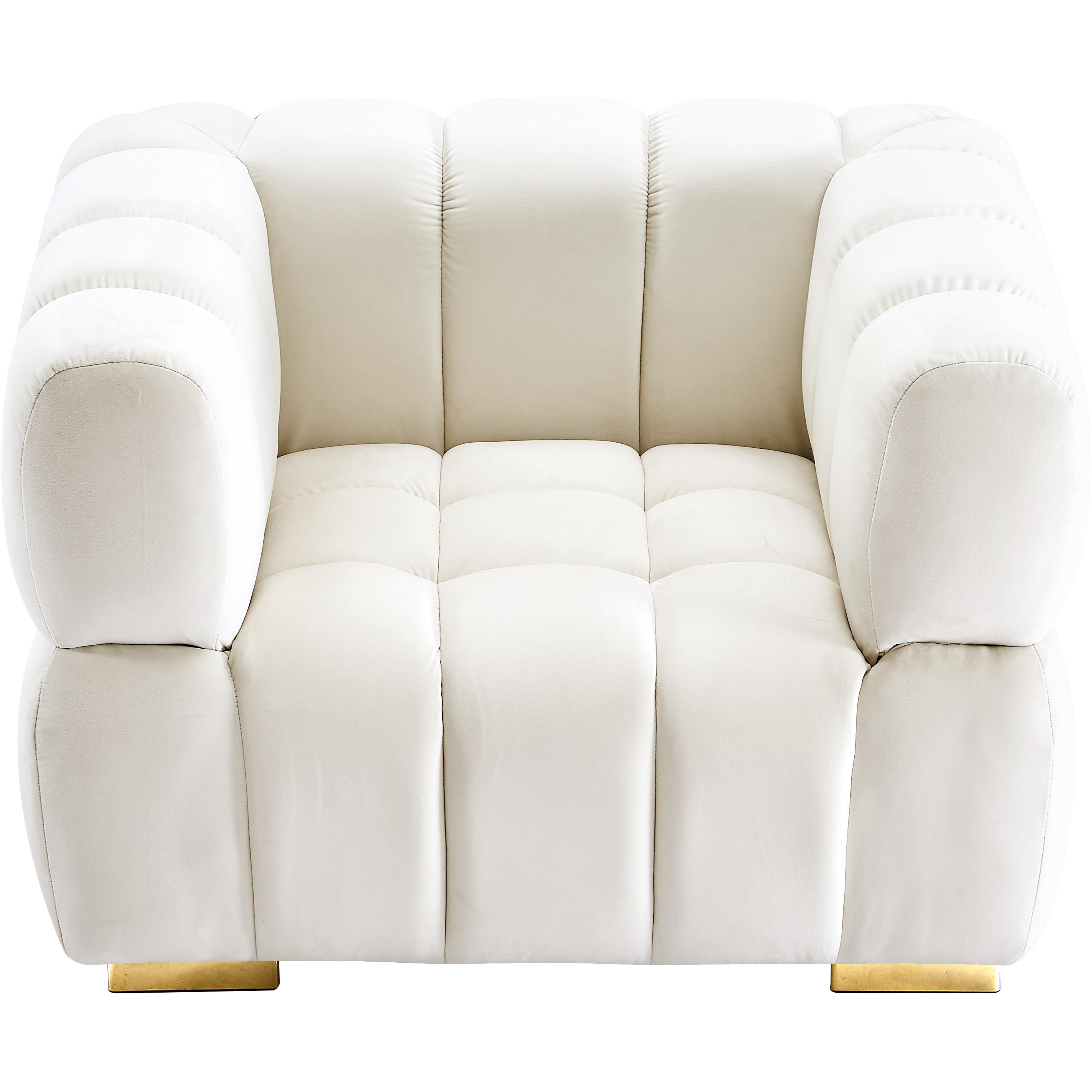 Meridian Gwen Cream Velvet Chair