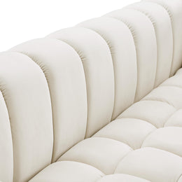 Meridian Gwen Cream Velvet Chair