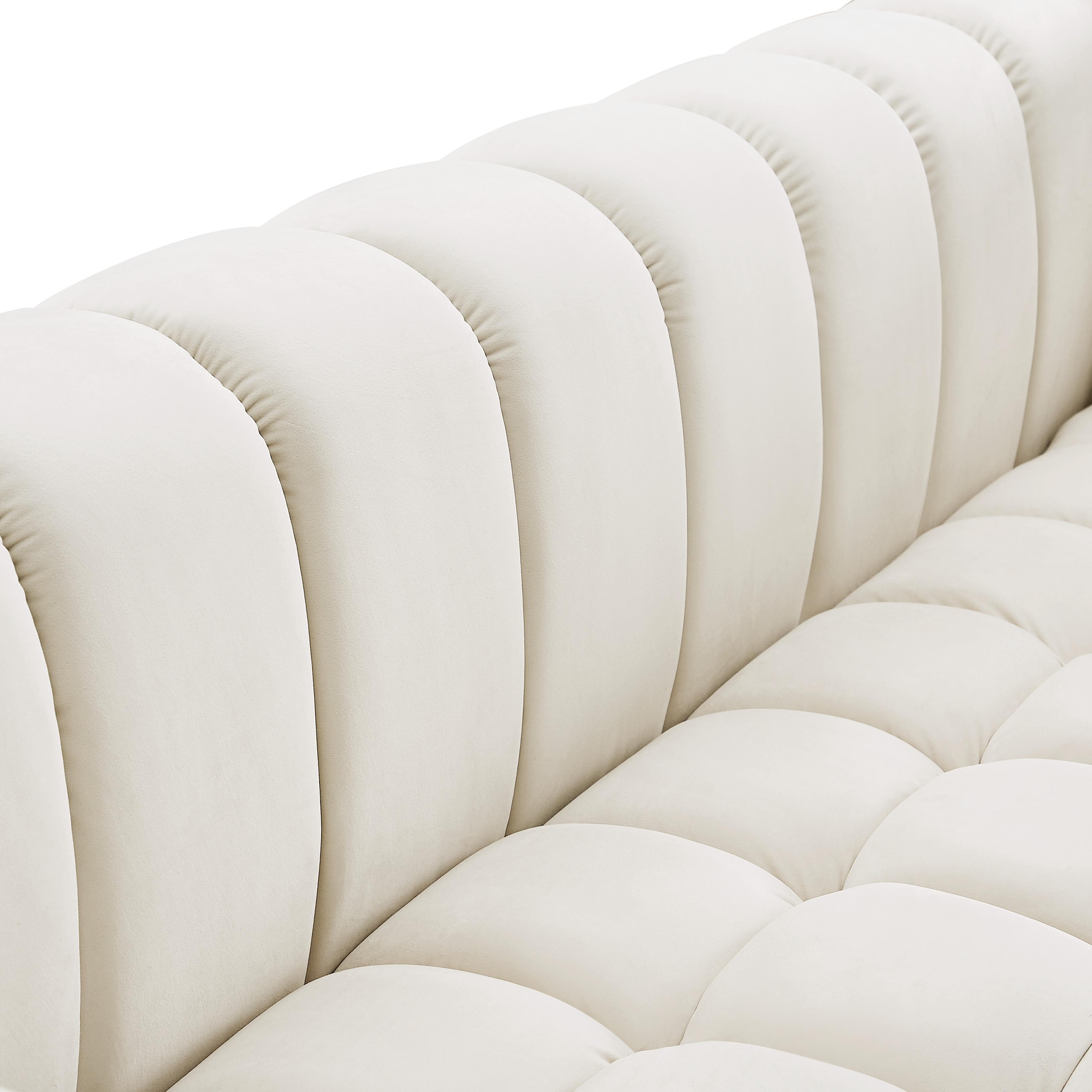 Meridian Gwen Cream Velvet Chair