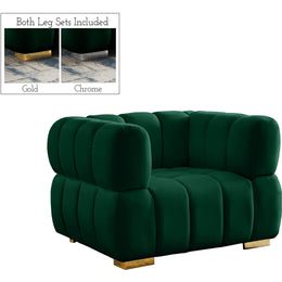 Meridian Gwen Green Velvet Chair