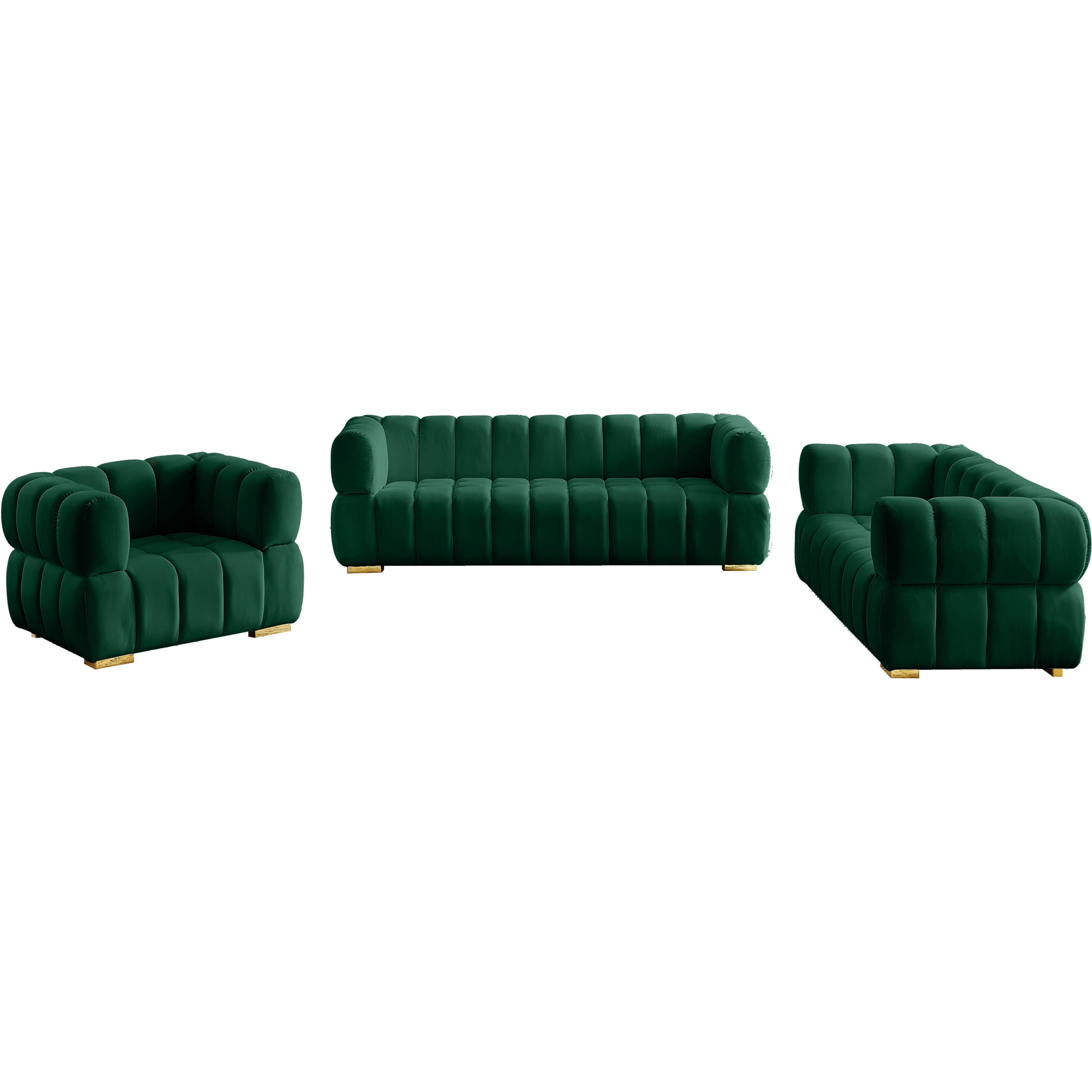Meridian Gwen Green Velvet Chair