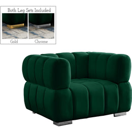 Meridian Gwen Green Velvet Chair