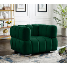 Meridian Gwen Green Velvet Chair