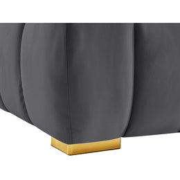 Meridian Gwen Grey Velvet Chair