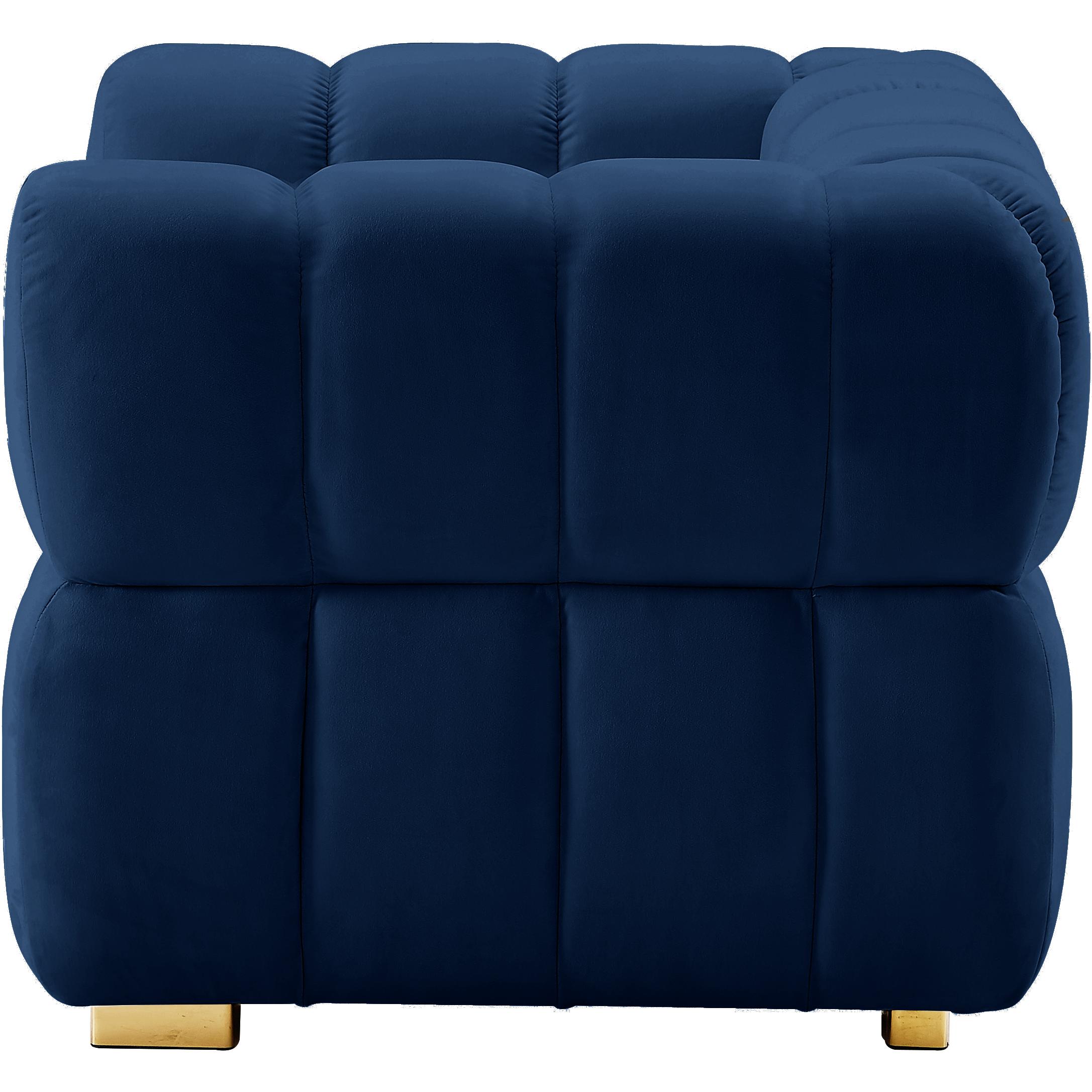 Meridian Gwen Navy Velvet Chair