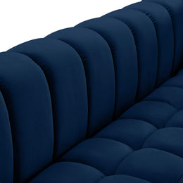 Meridian Gwen Navy Velvet Chair